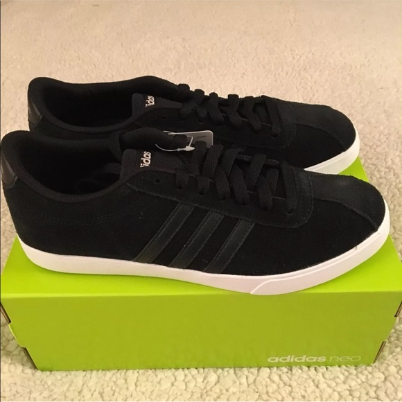 ADIDAS Women’s NEO Courtset Sneaker. Black/Black - Picture 2 of 6